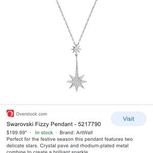 Swarovski necklace pendant Fizzy